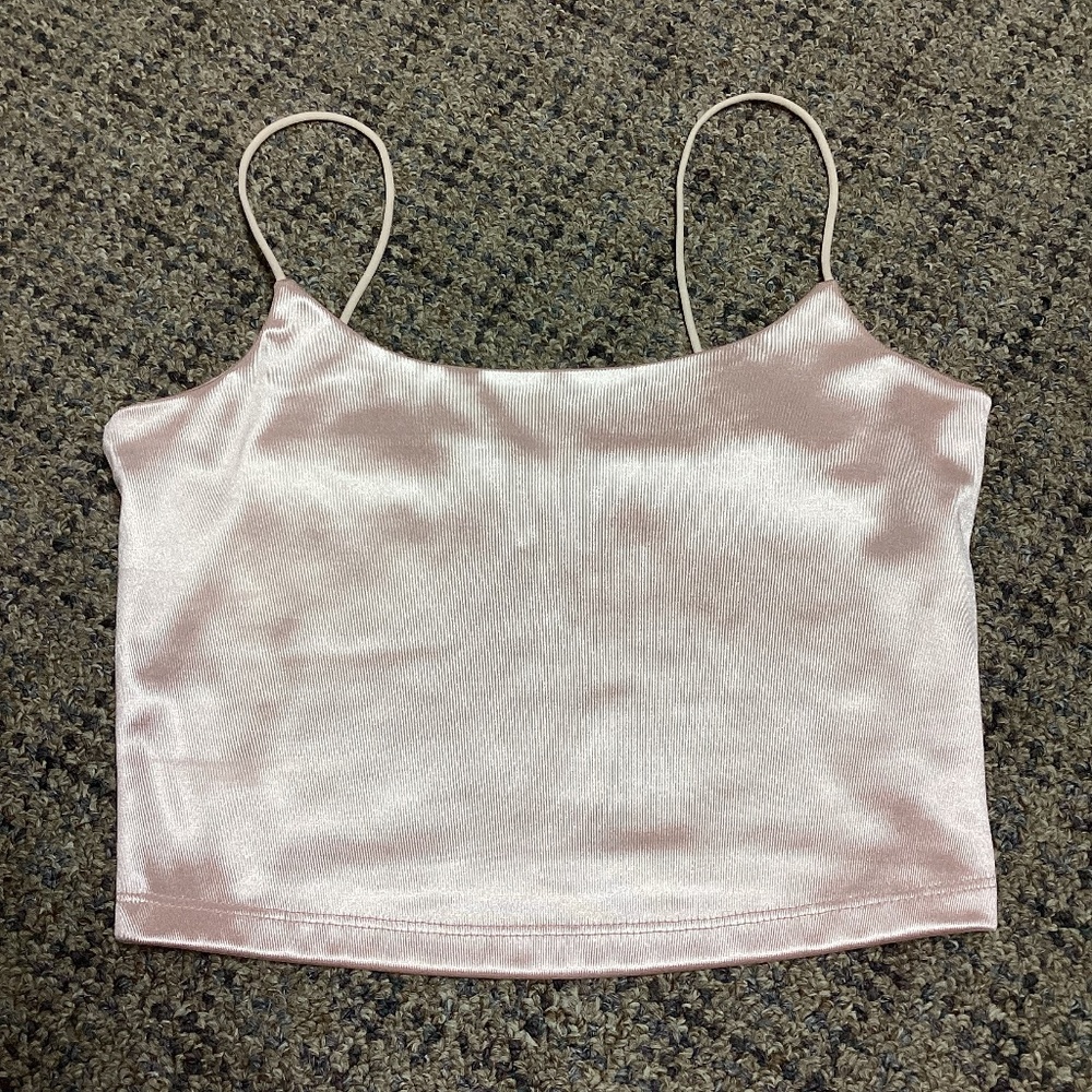 Aeropostale Seriously Soft Pink Satin Bungee Cami * Size XS